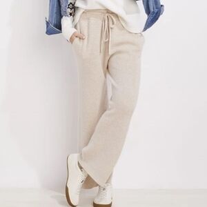 New With Tags Vineyard Vines Cream Cashmere Wide Leg Waffle Joggers